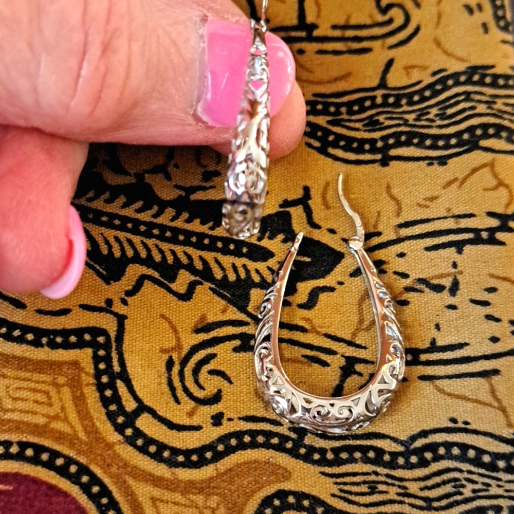 Handcrafted Sterling silver earrings made in Indonesia